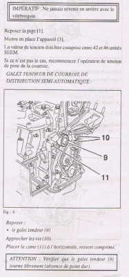 Timing belt adjustment XU9